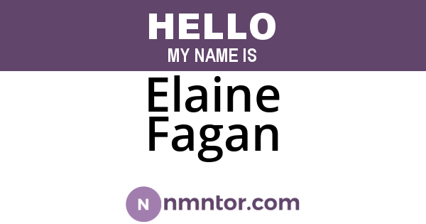 Elaine Fagan