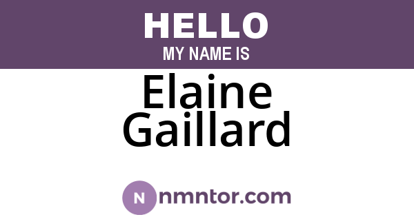 Elaine Gaillard