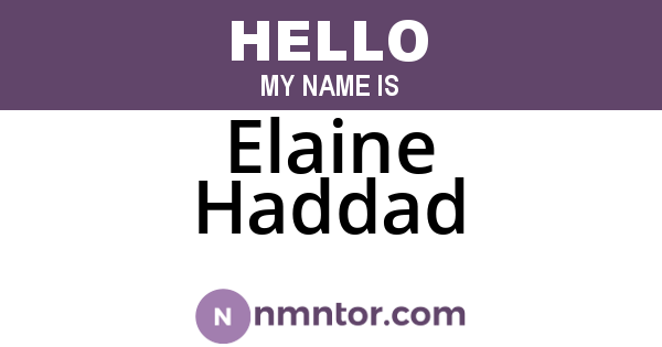 Elaine Haddad
