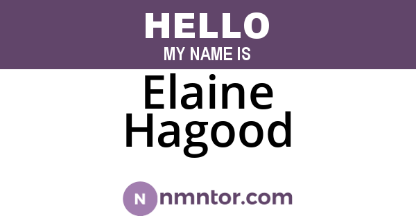 Elaine Hagood
