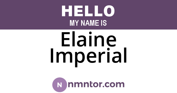 Elaine Imperial