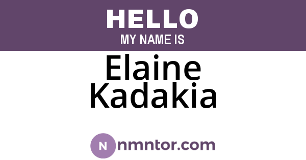 Elaine Kadakia