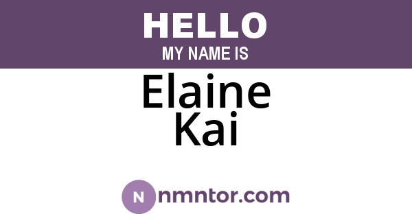 Elaine Kai