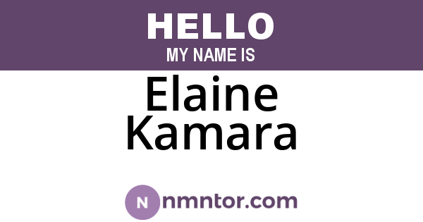 Elaine Kamara