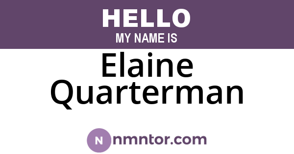Elaine Quarterman
