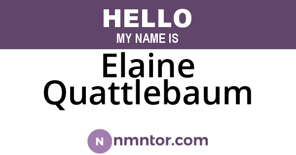 Elaine Quattlebaum
