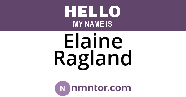 Elaine Ragland