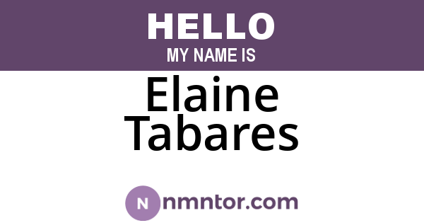 Elaine Tabares