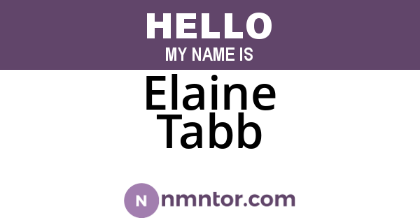 Elaine Tabb