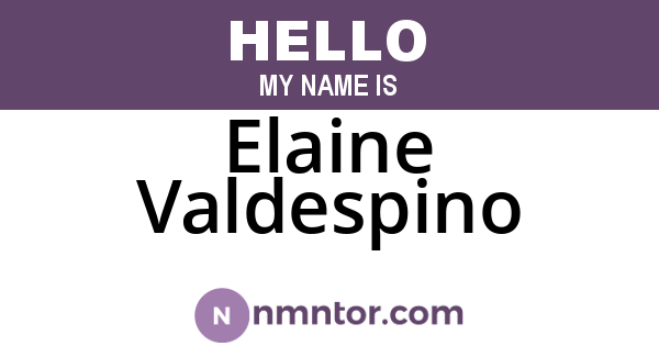 Elaine Valdespino