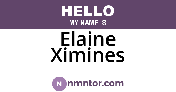 Elaine Ximines