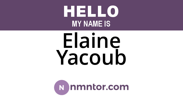 Elaine Yacoub