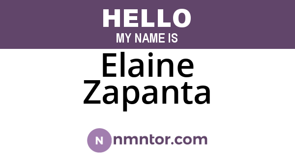 Elaine Zapanta