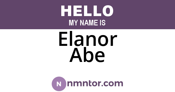 Elanor Abe