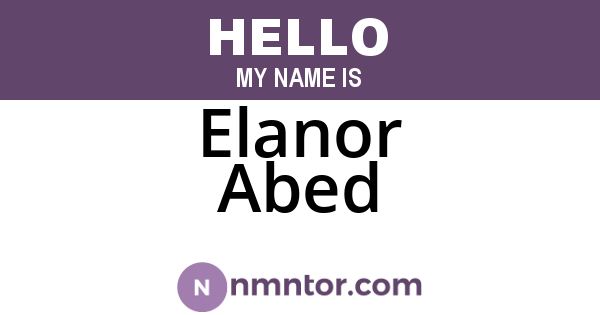 Elanor Abed