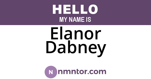 Elanor Dabney