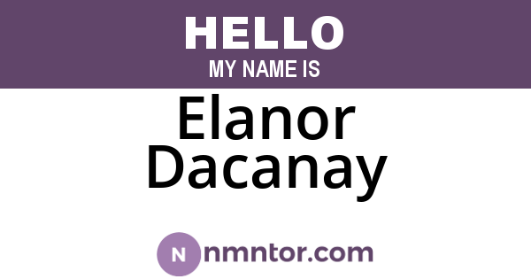 Elanor Dacanay