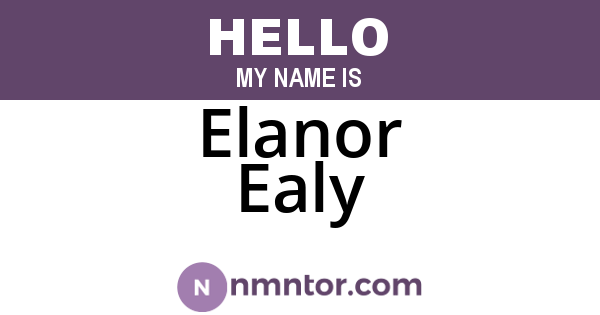 Elanor Ealy