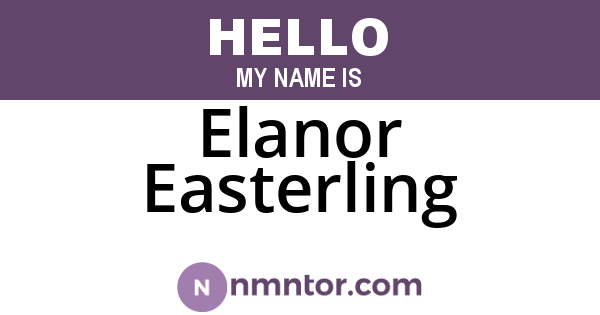 Elanor Easterling
