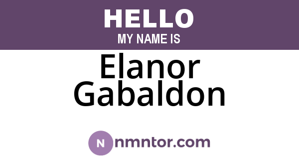 Elanor Gabaldon