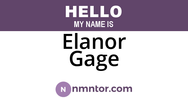 Elanor Gage