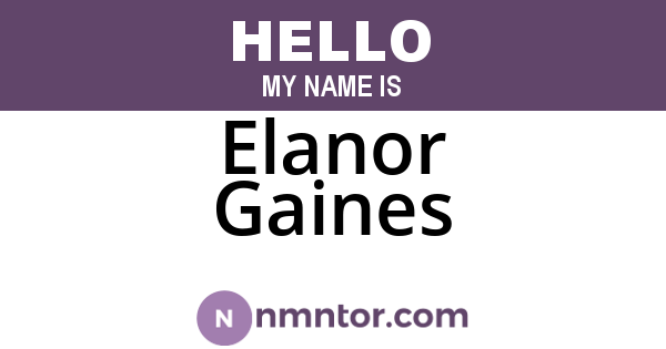 Elanor Gaines