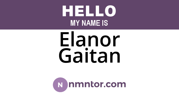 Elanor Gaitan
