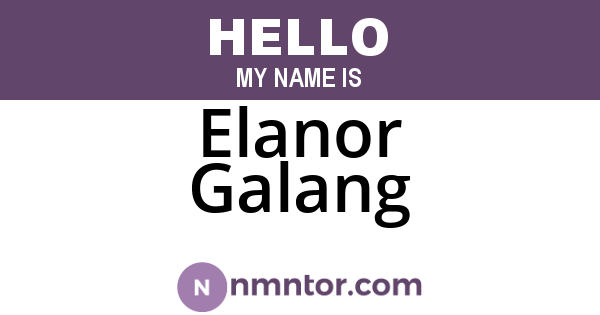 Elanor Galang