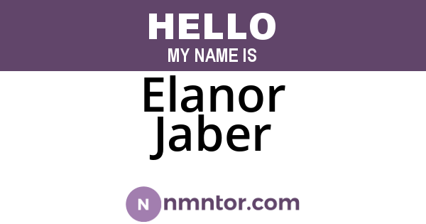 Elanor Jaber
