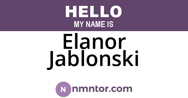 Elanor Jablonski