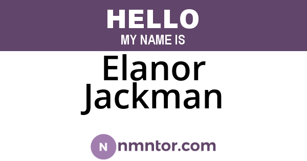 Elanor Jackman