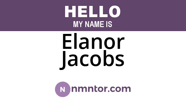 Elanor Jacobs