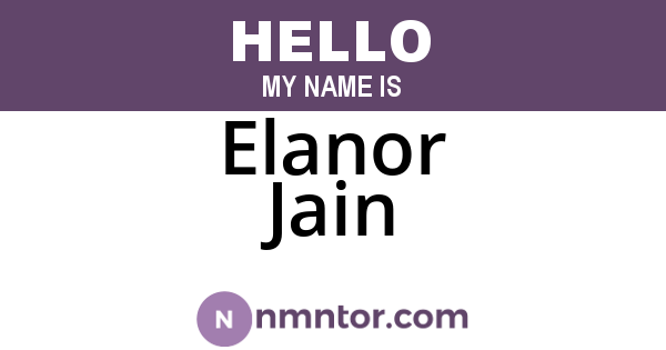 Elanor Jain