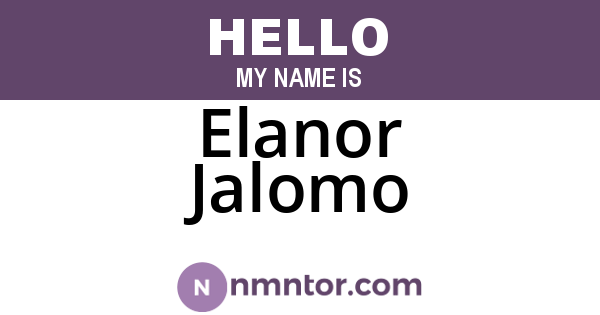 Elanor Jalomo