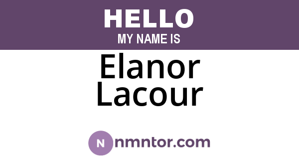 Elanor Lacour