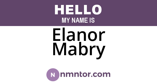 Elanor Mabry