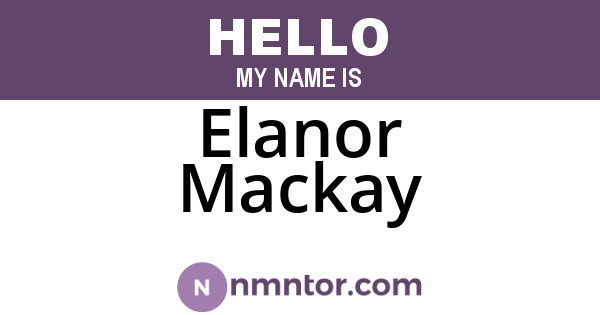 Elanor Mackay