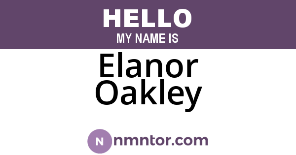 Elanor Oakley
