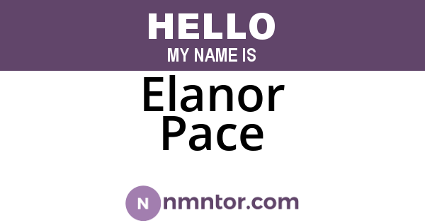 Elanor Pace