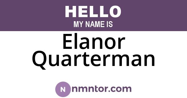 Elanor Quarterman