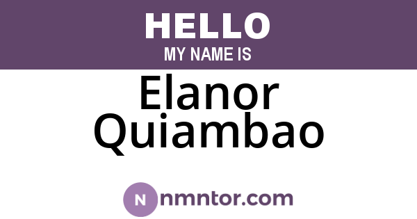 Elanor Quiambao