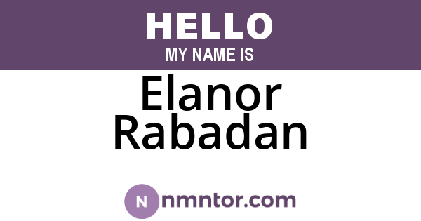 Elanor Rabadan