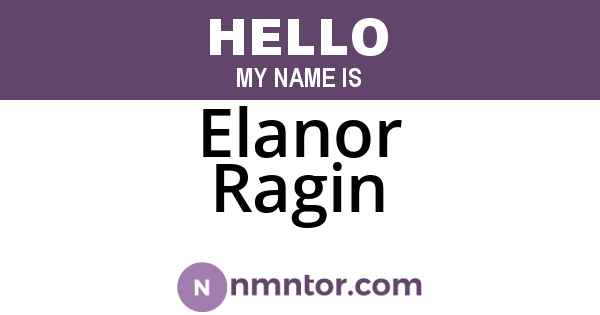 Elanor Ragin