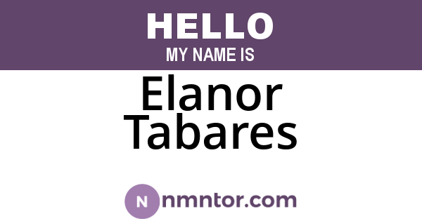 Elanor Tabares