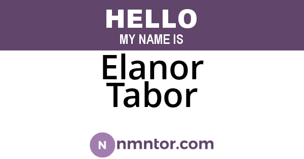 Elanor Tabor