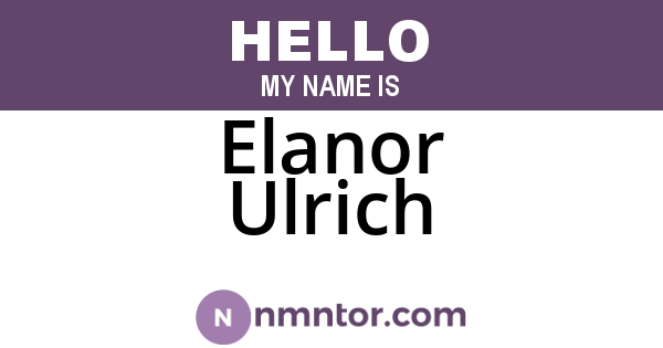 Elanor Ulrich