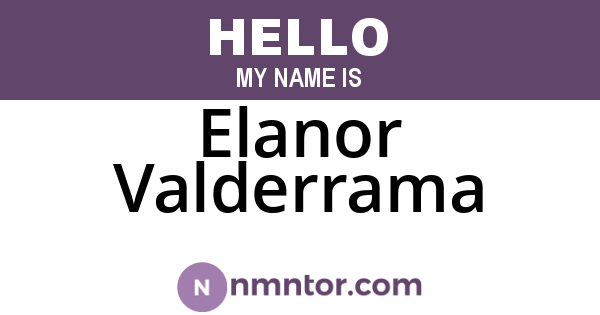 Elanor Valderrama