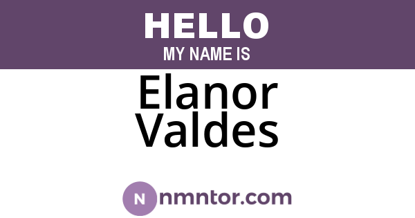Elanor Valdes