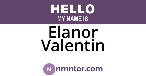Elanor Valentin