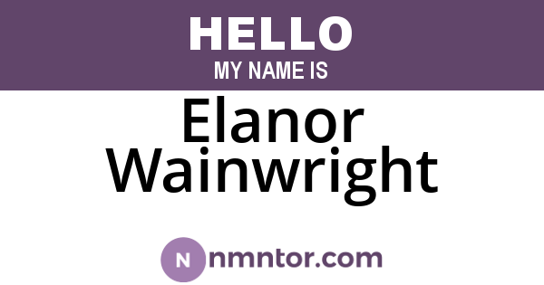 Elanor Wainwright